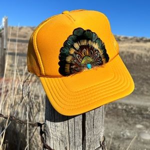 Feather Trucker Hat